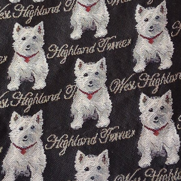 Signare Art of Tapestry West Highland White Terrier Shopping Tote Bag - Picture 3 of 16